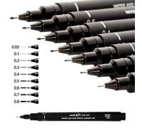 Rotulador permanente uni-ball pin04-200(s) negro 12 piezas