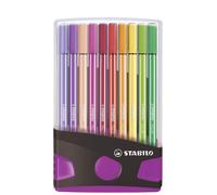 Rotulador premium STABILO Pen 68 - Estuche Colorparade gris y rosa con 20 colore