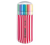 Rotulador premium STABILO Pen 68 - Estuche Zebrui cereza con 20 colores