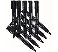 Rotulador q-connect marcador permanente negro punta redonda 3.0 mm