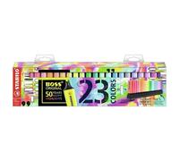 ROTULADOR STABILO BOSS FLUORESCENTE 70 ESTUCHE 23 COLORES SURTIDOS - PEANA DE 23 COLORES