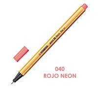Rotulador STABILO Point 88 Fineliner Rojo Neón