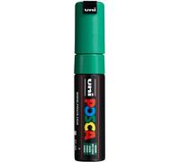ROTULADOR Uniposca PC-8K Verde Oscuro | Rotulador con punta en cuña de 8 mm para casi todas las superficies