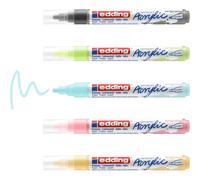 Rotuladores Acrílicos EDDING 5100, Caja x5 Colores Pastel