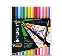 Rotuladores BIC Intensity Dual Tip Pastel, Pack x12 Colores