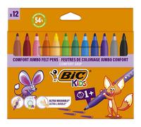 Rotuladores BIC Kids JUMBO Comfort Grip, Caja x12 Colores