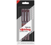Rotuladores Calibrados ROTRING Tikky Graphic, Pack x3 (0,3, 0,5, 0,7)