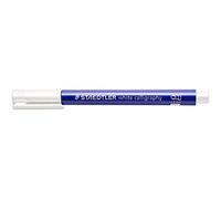 STAEDTLER Marcador metálico calligraphy con punta de caligrafía, ancho de línea de 2,8 mm, cubre papel claro y oscuro, fácil de borrar de superficies lisas, 10 rotuladores, color blanco, 8325-0