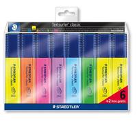 Rotuladores fluorescentes staedtler, caja x 6 + 2 gratis