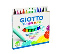 Rotuladores GIOTTO Turbo Maxi, Caja x12 Colores
