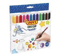 Rotuladores JOVI Decor Textil, Caja x12 Colores
