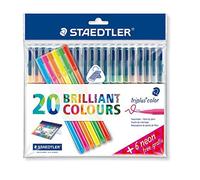 Rotuladores STAEDTLER Triplus Color 323, Caja x20 + 6 Colores Neón