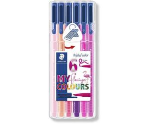 Rotuladores STAEDTLER Triplus Color 323, Estuche x6 Colores Flamingo