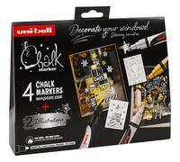 Rotuladores UNI Chalk Marker PWE-5M, Pack x4 Colores