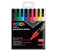 Rotuladores Uni Posca PC-3M estuche 8 colores básicos - Marcadores acrílicos de punta media