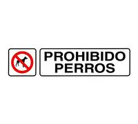 Rotulo Adhesivo 250x63 mm. Prohibido Perros