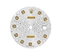 ROUHO Esfera Acero Inoxidable Cara Metal Reloj 2824 2836 Movimiento 31mm Fluorescente Indicador Fecha Reemplazo Pieza Repuesto Recambio para Rolex Datejust