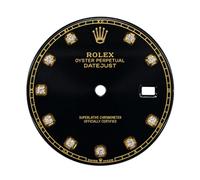 ROUHO Esfera Reloj Acero Inoxidable 2824 Movimiento Pieza Cara Reloj Metálica 31mm Luminoso Ventana Fecha Reemplazo para Rolex Datejust - A6
