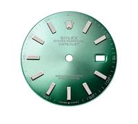 ROUHO Esfera Reloj Acero Inoxidable 2824 Movimiento Pieza Cara Reloj Metálica 31mm Luminoso Ventana Fecha Reemplazo para Rolex Datejust - A9