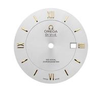 ROUHO Esfera Reloj Acero Inoxidable Cara Metal 8215 Movimiento 33.9mm 33.2mm Números Romanos Reparación Reemplazo Repuesto para Omega De Ville - A3 33.9mm