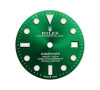 ROUHO Esfera Reloj Acero Inoxidable Cara Metálica 2813 8215 8205 ST16 Movimiento Luminoso Verde 29mm Reemplazo Recambio Sustitución para Rolex Submariner - A1