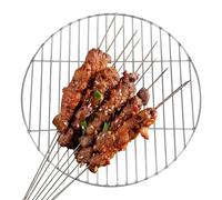 Round Grill Grate, BBQ Grill Grid, Stainless Steel Rack, Baking Tray, Garden Camping, for Picnic Beach, Outdoor Activities, Sturdy Heat-Resistant, Easy Clean, 33 cm, 38 cm