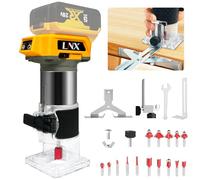 Router de madera inalámbrico de 800 W compatible con batería Dewalt de 20 V, L1NXIXI 30000 RPM sin escobillas para acoplar 15 brocas de enrutador de 1/4 pulgadas, enrutador de corte manual de 6