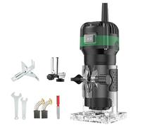 Router Eléctrico de Madera 800W,Madera Rectificadora Eléctrica 33000r/min con Profesión Laminadora con Accesorios Eléctrica Vertical de Madera (Verde)