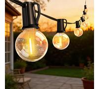 ROVLAK Guirnaldas Luces Exterior 18M 30+4 G40 Bombillas Cadena de Luces Impermeables IP44 Conectable Guirnaldas Luminosas Decoración para Interior, Jardín, Terraza, Patio, Bodas, Fiestas, Navidad