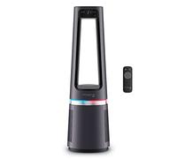 Rowenta Eclipse purificador, ventilador y calefactor 3 en 1 QU5062 | Calefactor de 2100 W, filtra hasta el 99,95 % partículas, silencioso, oscilación, luz decorativa, Color: Negro/Gris