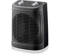 Rowenta Instant Comfort Compact SO2330, calefactor eléctrico con ventilador, 1,5 metros, IP20, para uso interior, ideal para colocar en mesas o en el suelo, color gris y