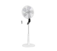 Rowenta Turbo Silence Extreme ventilador de pie potente con mando VU5690 | Motor Effitech, bajo consumo energético, 3 modos automáticos, 14 velocidades, control remoto, altura ajustable, Color: Blanco