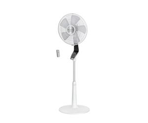 Rowenta Turbo Silence Extreme ventilador de pie potente con mando VU5690 | Motor Effitech, bajo consumo energético, 3 modos automáticos, 14 velocidades, control remoto, altura ajustable, Color: Blanco