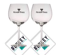 Roxley Fever Tree - Juego de 2 copas de cristal para ginebra (tamaño grande)