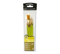 Royal and Langnickel Zip N' Close - Juego de 5 brochas (1, 3, 5, Tono 2, Plano 5/8")