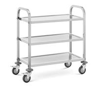 Royal Catering RCSW-111 - Carro para servir (69 x 34 x 3 cm, 81 kg, acero inoxidable)