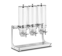 Royal Catering Dispensador De Cereales Para Buffet Desayuno RCCS-3.5LSS3 (Porcionado exacto, Altura del cuenco: 13 cm, 3 x 3,5 L, 3 contenedores)