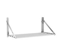 Royal Catering Estante De Pared Plegable Estantería para Cocina RC-TFWH8045 (80 x 45 cm, hasta 40 kg, Diseño de Barras, Acero Inoxidable)