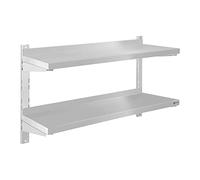 Royal Catering - RCWR-80.2 - Estante metálico para Cocina - 2 baldas - 80 cm