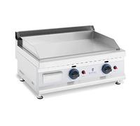 Royal Catering Fry Top de Gas Doble para Cocina Parrilla Profesional RC-GGF600 (Placa lisa de 60 x 40 cm, 2 x 3100 W, Gas natural 20 bar)