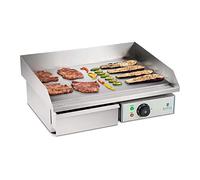 Parrilla eléctrica con borde elevado, de 55 cm de ancho