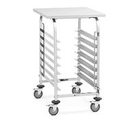 Royal Catering RCTW - Carro de bandeja de 7 TB 7 estantes + bandeja de acero inoxidable para panadería, bandeja de horno para bandejas de hornear