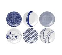 Royal Doulton 23 cm Pacific de Porcelana, 6 Unidades, Color Azul