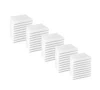 ROYAL EUROPE TEXTILE SL Set de 50 Toallas para SPA Medidas 30x50 cm de 100% algodón Calidad Hotel. Color Blanco. 450 Gramos/m2.
