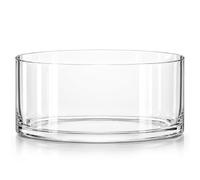 Royal Imports - Florero de Cristal Decorativo, cilíndrico, Centro de Mesa para hogar o Boda, 10,2 cm de Alto, 20,3 cm de Boca, Transparente