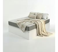 ROYAL SLEEP Pack Colchón de Muelles Ensacados con Viscoelástica 23 cm Firmeza Media-Alta + Canapé Abatible de Madera Gran Capacidad Blanco | Montaje y Retirada de Usado Incluido | 135x190