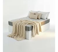 ROYAL SLEEP Pack Colchón de Muelles Ensacados con Viscoelástica 27 cm Firmeza Media-Alta + Canapé Abatible de Madera Gran Capacidad Blanco | Montaje y Retirada de Usado Incluido | 150x190