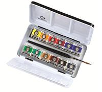 Royal Talens Rembrandt Professional - Caja de 12 sartenes con cepillo de sable (metal, juego básico)