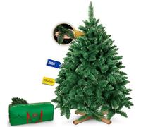 Royal Trees Árbol de Navidad artificial 150cm - Pino silvestre artificial, árbol de Navidad denso con 355 puntas, pino natural pequeño incl. soporte de madera estable y bolsa de almacenamiento