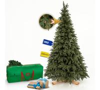 Royal Trees - Árbol de Navidad artificial (240 cm, pino escandinavo artificial denso con 1013 puntas, gran árbol de pino natural con soporte de madera sólida y bolsa de almacenamiento